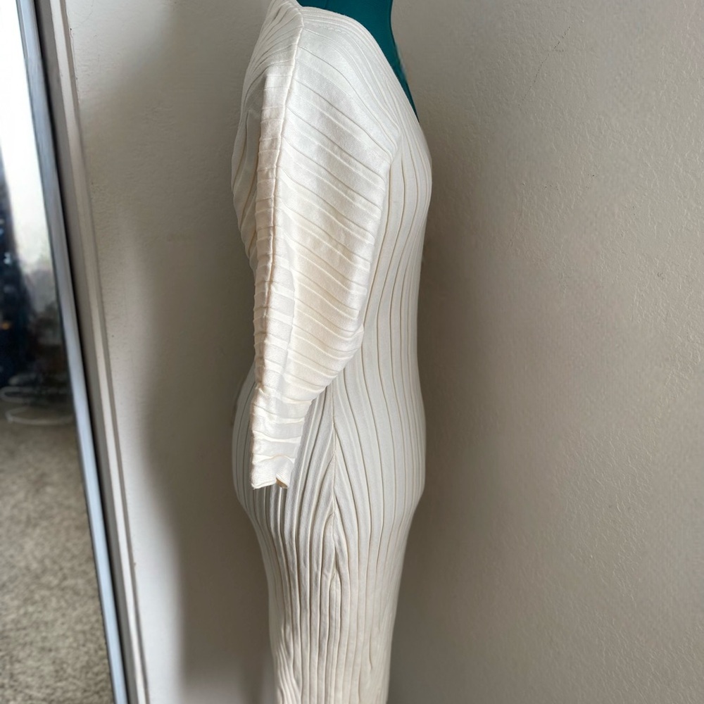 Anthropologie Maeve Cream Ribbed Dress S - Picture 3 of 4
